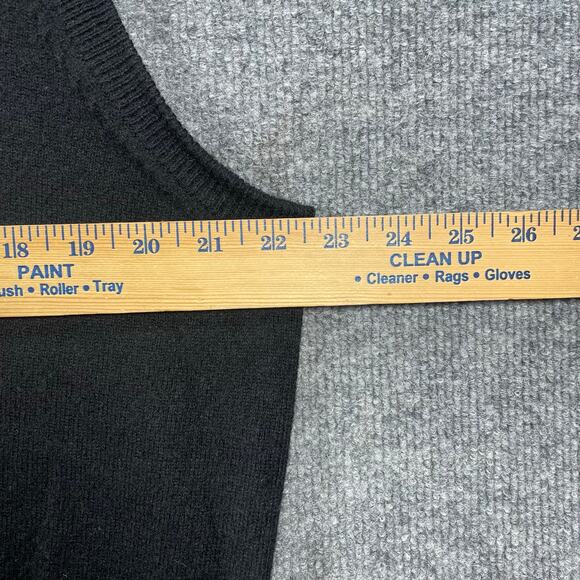 Cashmere Boutique Sweater Vest Men's Large Black 100% Cashmere Golf Casual - Picture 5 of 10